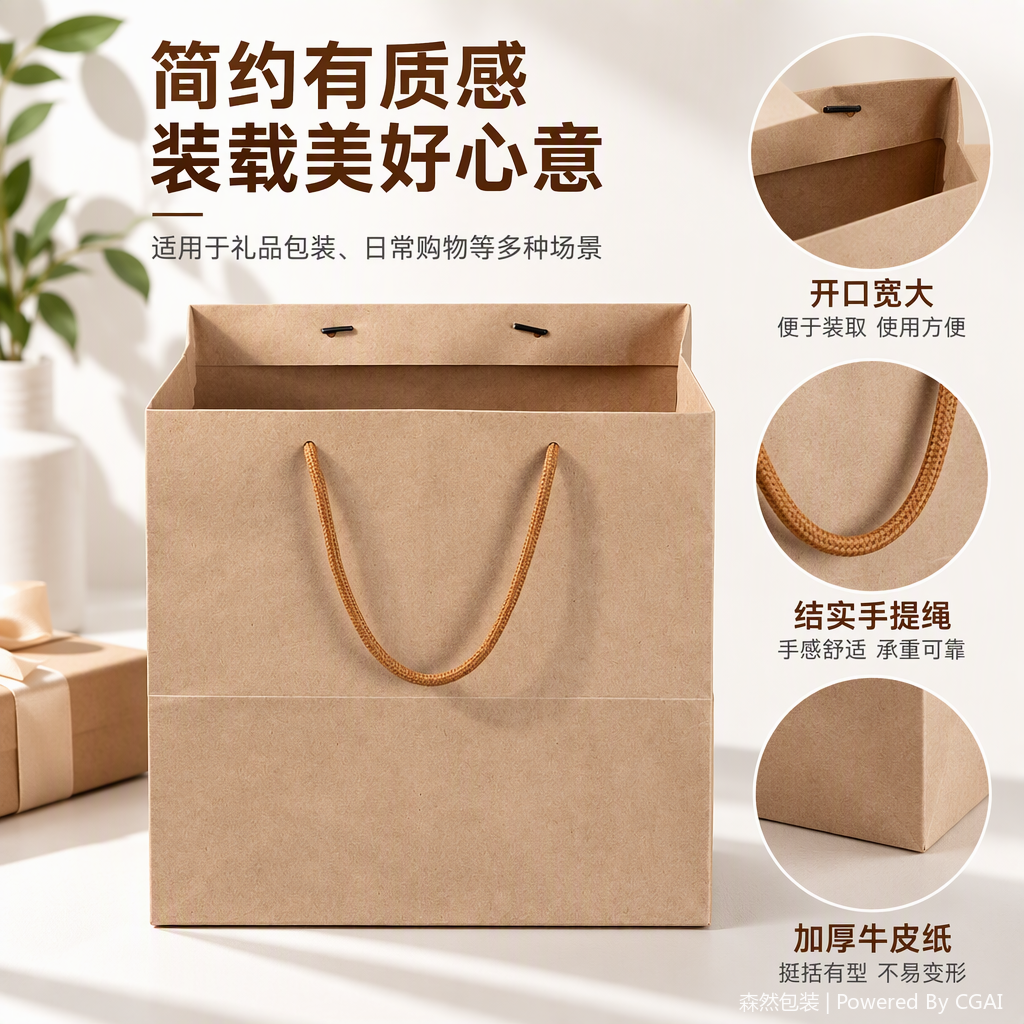 Eco-friendly non-woven fabric bags, handbags, fabric packaging bags, shopping bags, multi-purpose, durable and simple style Specification image