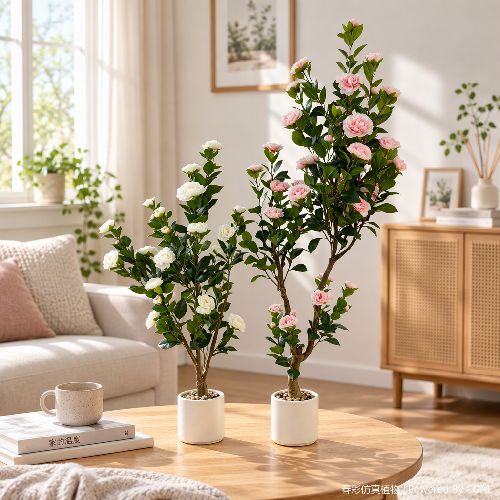 Rosa blanco camelia plantas en maceta interior vegetación ornamental flores primavera verano suculentas decoración details Picture