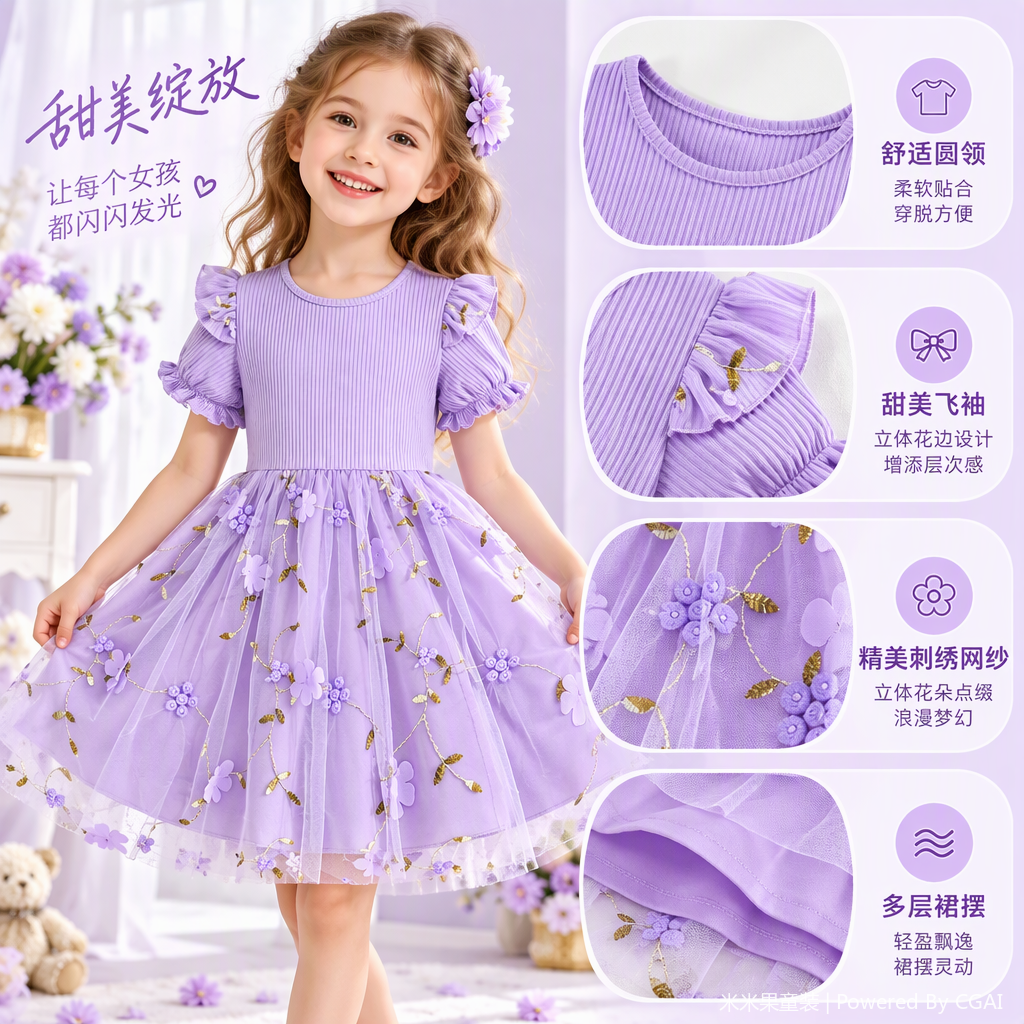 Шифоновый элегантный летний стиль элегантного Лета для модных дам Item Picture