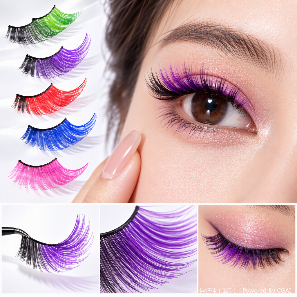 Natural and thick false eyelashes, a special beauty tool for intense makeup, long-lasting and non-fading, easy to apply details Picture