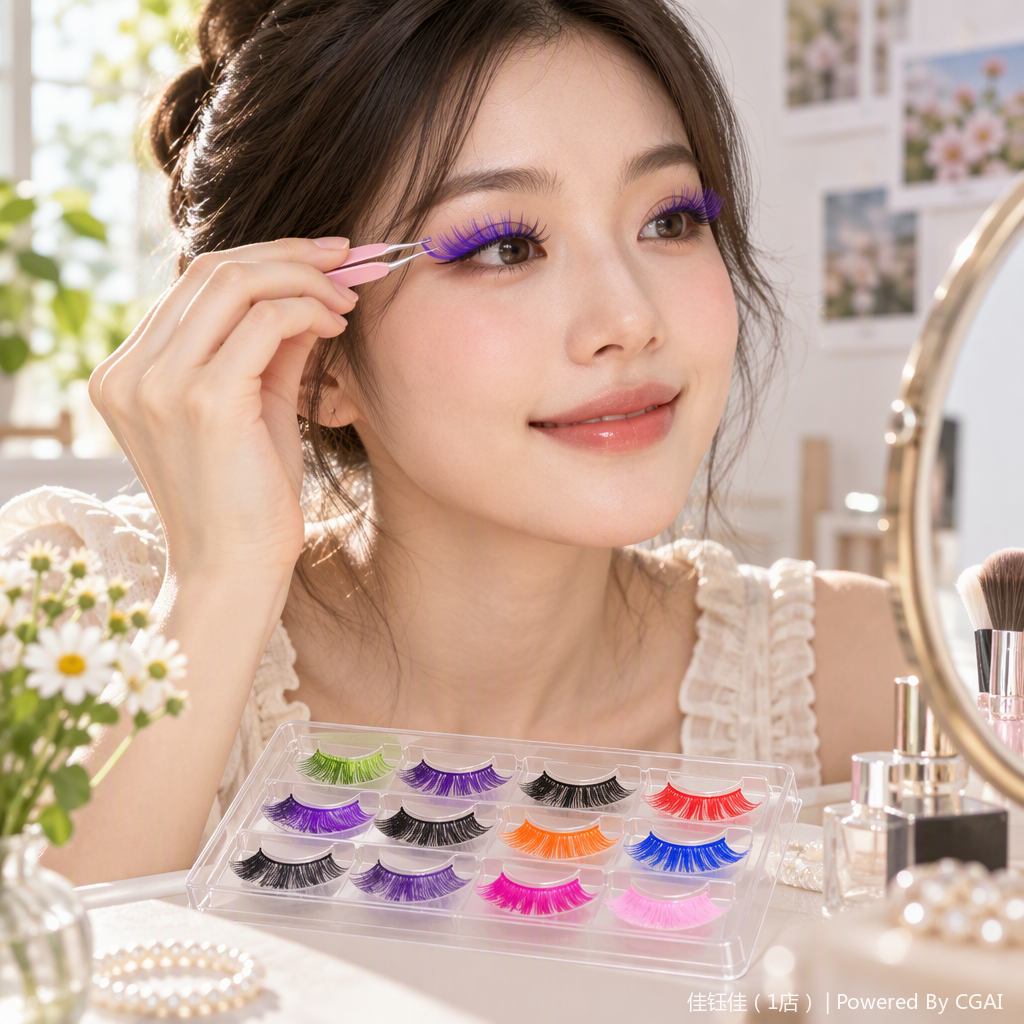 Natural and thick false eyelashes, a special beauty tool for intense makeup, long-lasting and non-fading, easy to apply Specification image