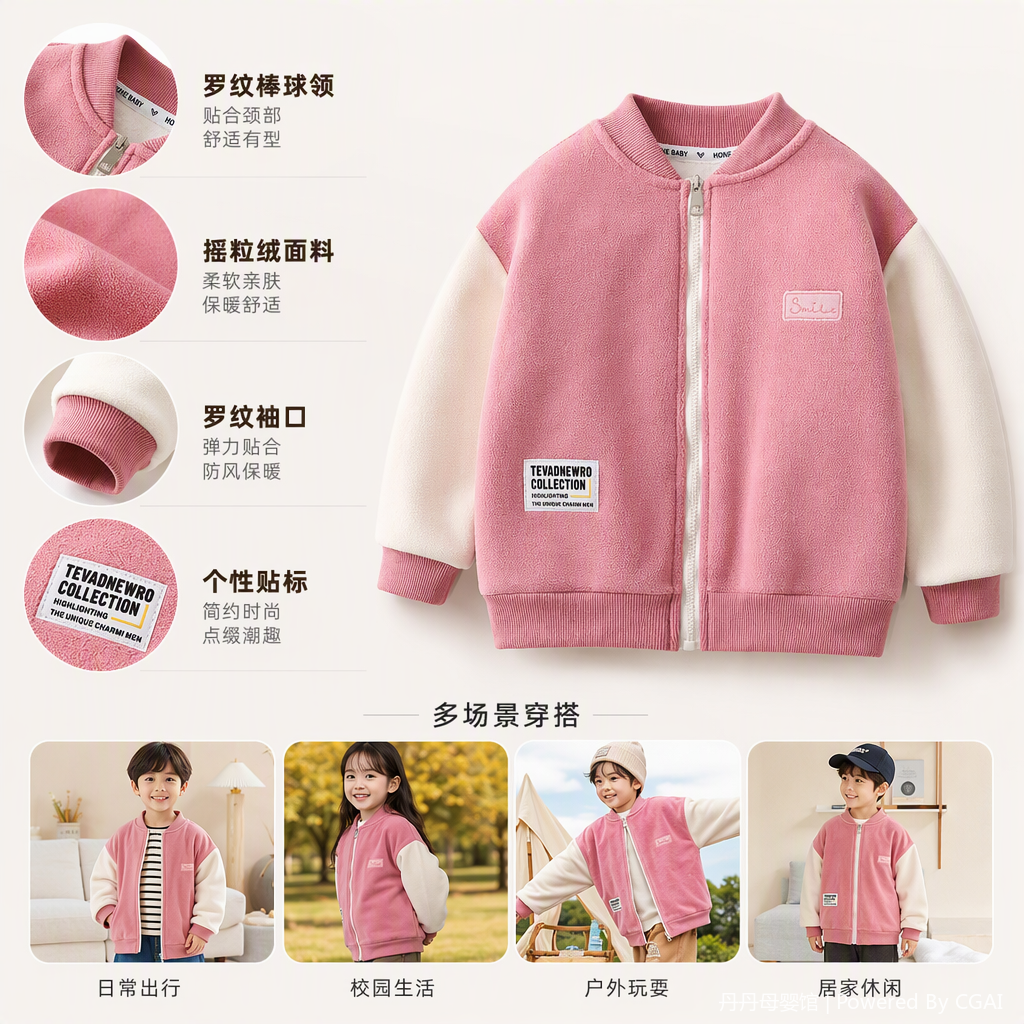 Fashionable and casual women's jackets are loose and versatile. Student baseball jackets and spring and autumn coats are trendy and versatile with a wide variety of styles