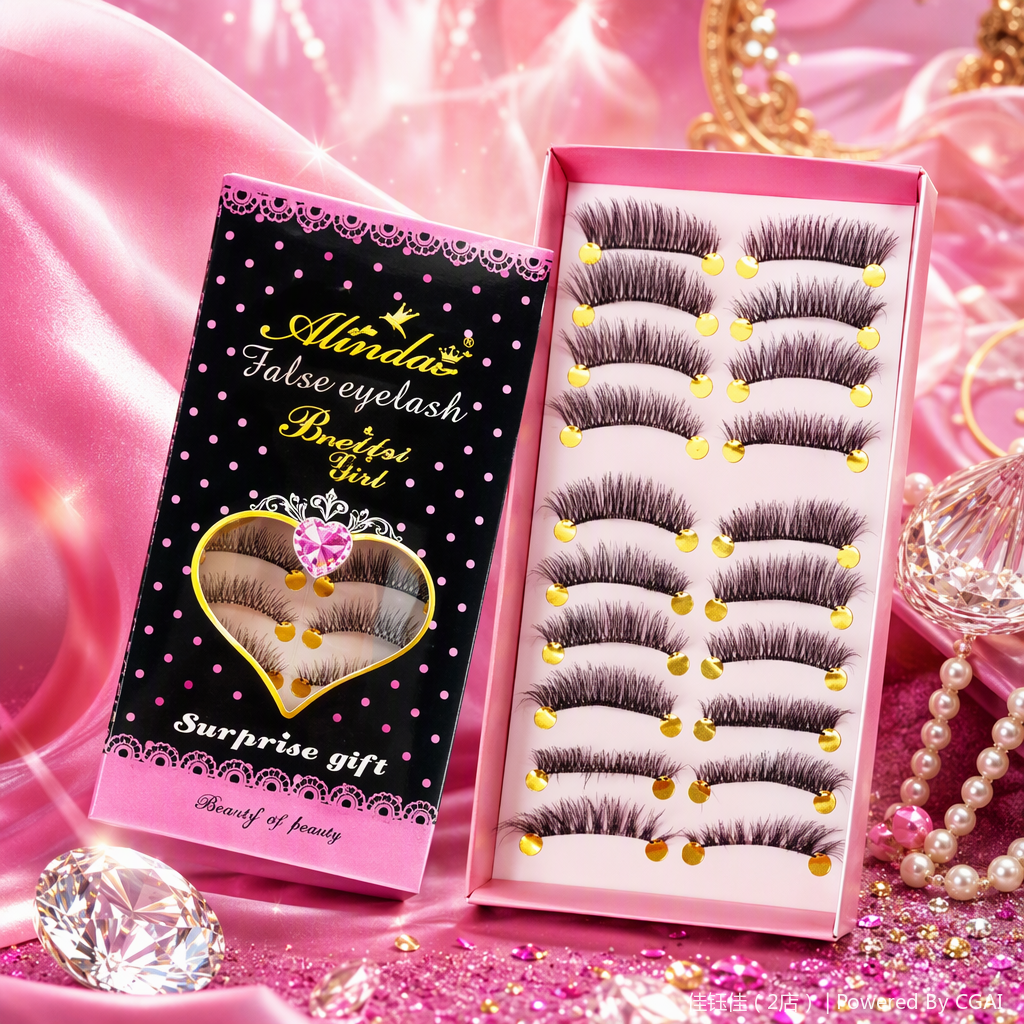 Natural thick false eyelash beauty tool, long-lasting and slender, enhances the natural look of eye makeup, suitable for multiple occasions Item Picture