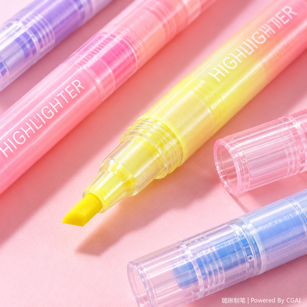 Colorful highlighter oficina cultura herramientas de escritura estudiante profesor con notas marcador de notas marcador Application Scenario