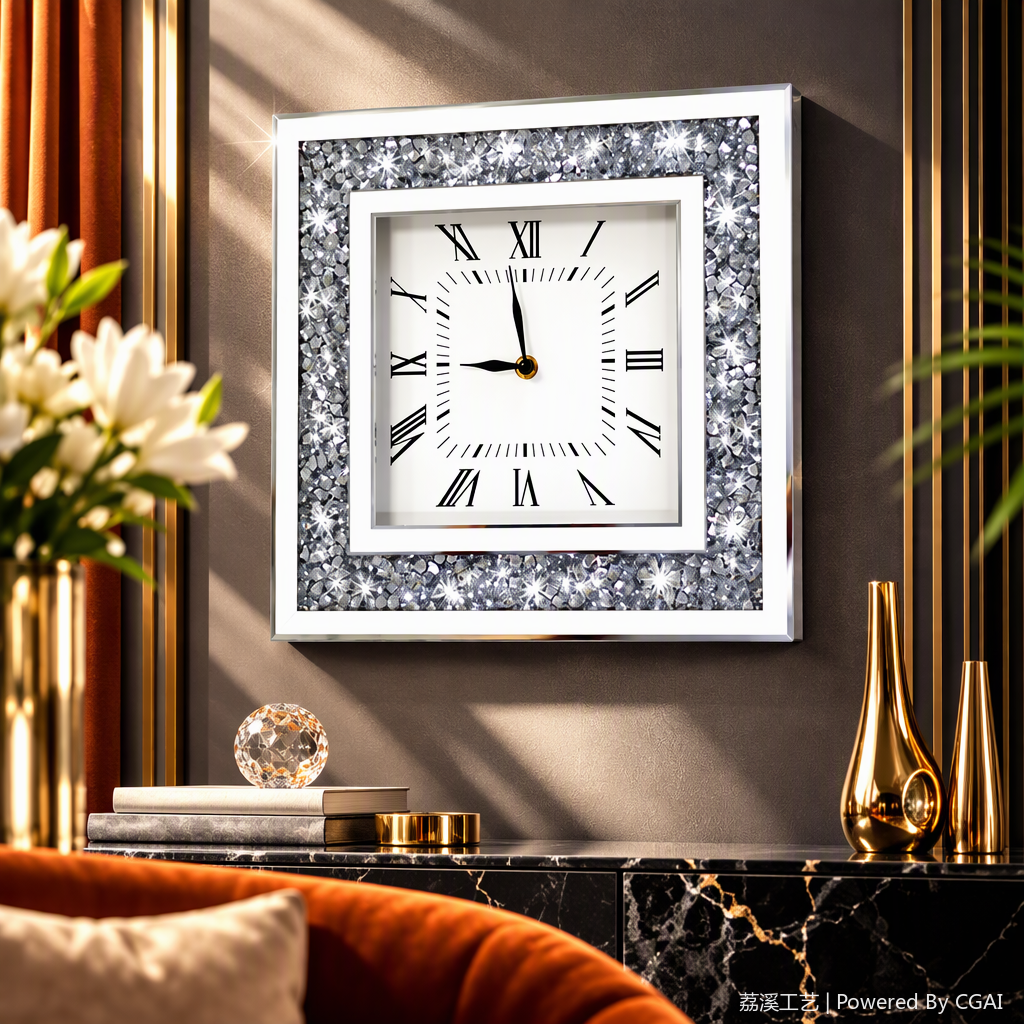 Creative, simple and modern wall-mounted fashionable wall clock, quiet and elegant home decoration for the living room and bedroom