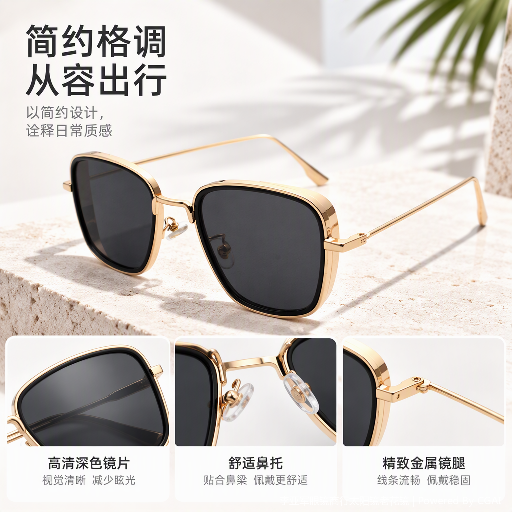النظارات الشمسية الموضة، نظارات شمسية، نظارات شمسية مضادة للأشعة فوق البنفسجية Specification image