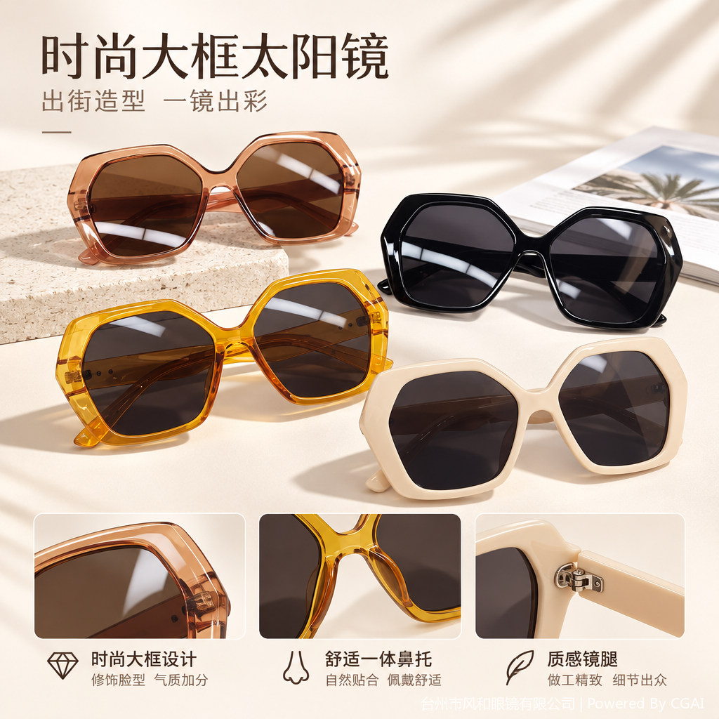 النظارات الشمسية الموضة، النظارات الشمسية التي تحجب الأشعة فوق البنفسجية ؛ Item Picture