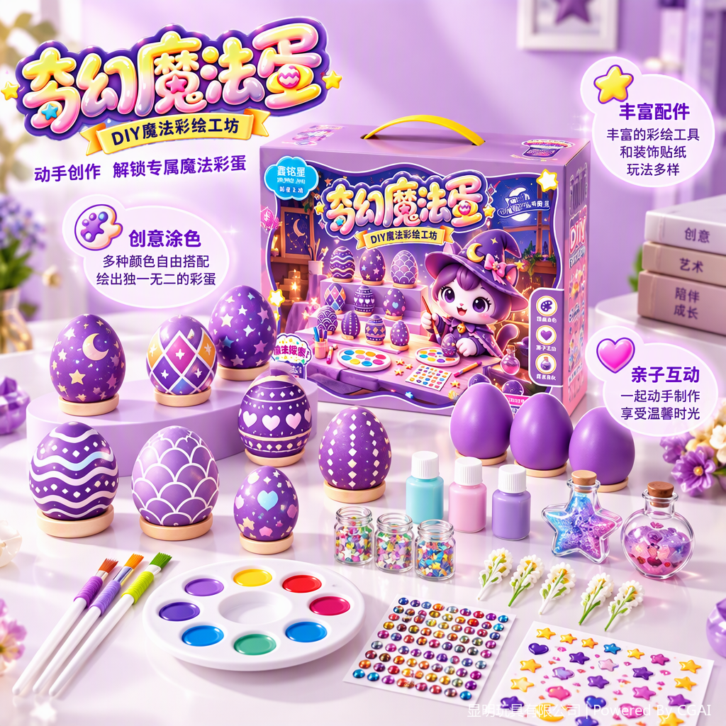 奇幻魔法蛋DIY彩绘工坊玩具套装创意手工魔法体验儿童益智玩具