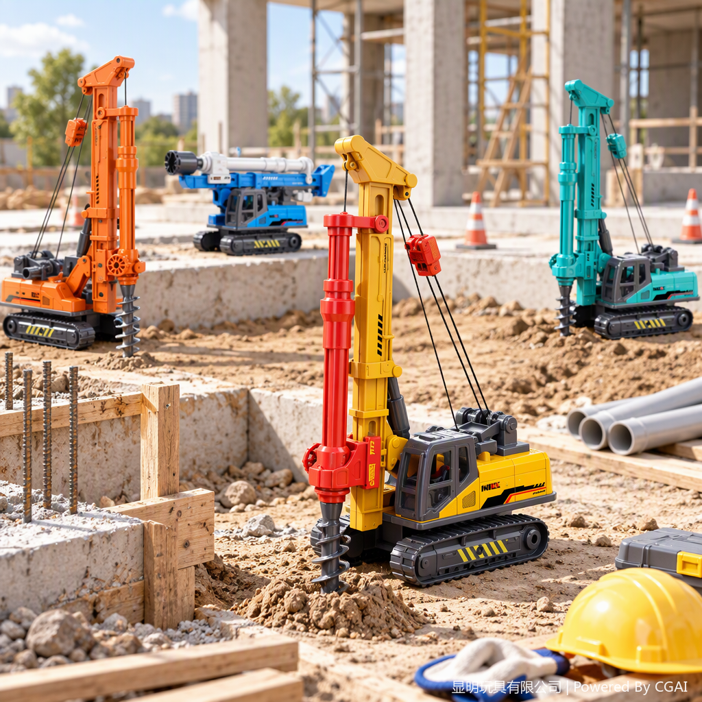 High-quality simulation model rotary drilling rig construction site scene model teaching display model collection details Picture