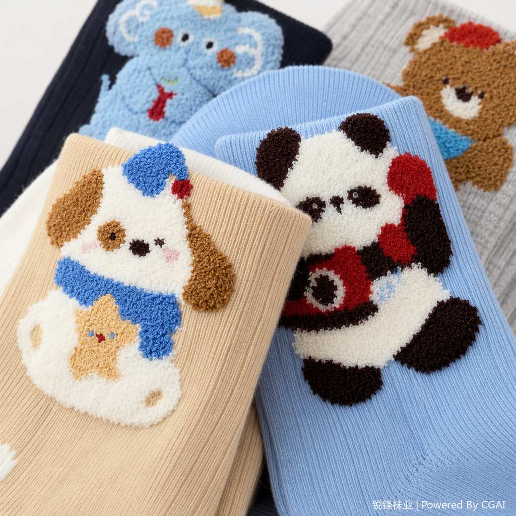 Five pairs of cute animal-patterned children's cotton socks, Spring and Summer comfortable and breathable children's socks set, cotton socks, children's socks Application Scenario
