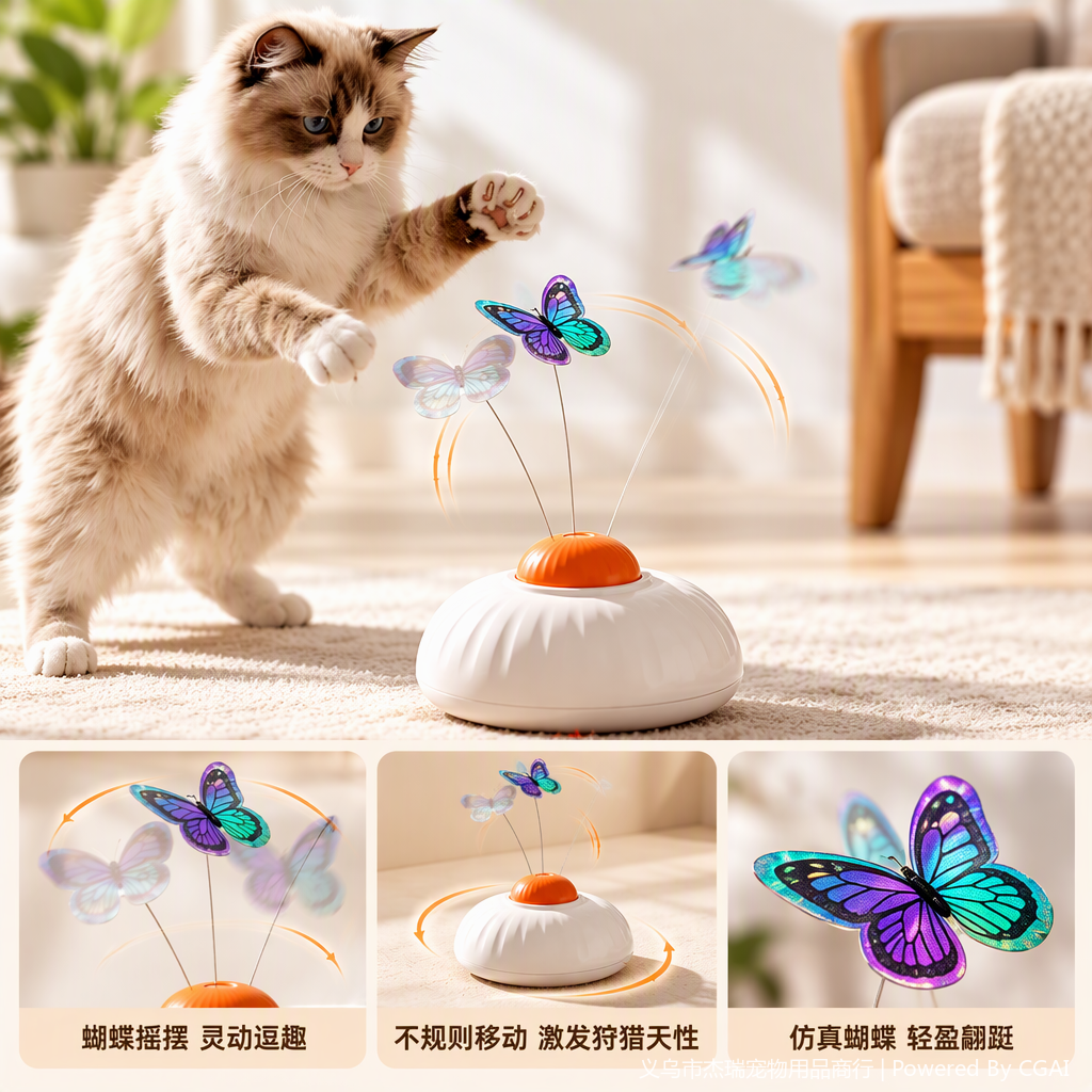 Бабочки летают, забавные кошачьи лапки, кошки щекочут кошек, кошки щекочут кошек Specification image