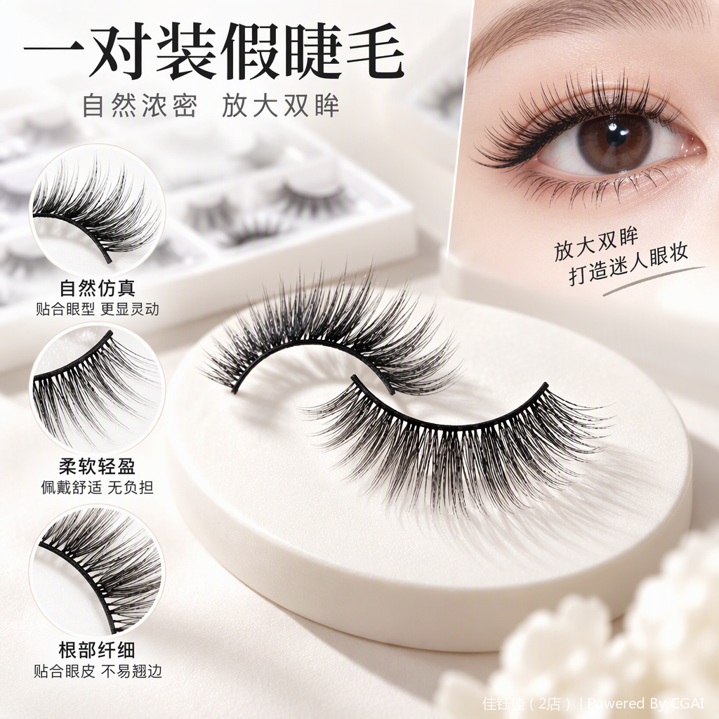 Natural gruesa pestañas postizas larga duración esbelta belleza herramientas lifting maquillaje ojos encanto suave comodidad fácil de pegar Application Scenario