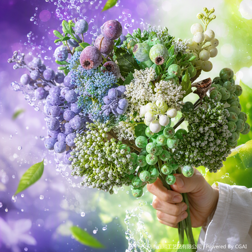 Realistic hand-held flower bouquets, realistic floral art in multiple colors and styles, suitable for gift decoration. Natural and realistic hand-held flower bouquets Specification image