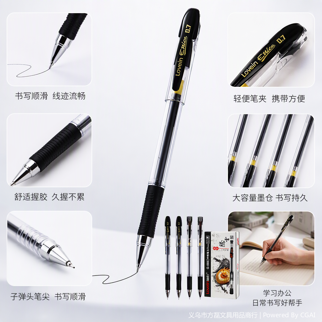 Smooth and smooth gel pen, office writing tool, business meeting signature pen, special for students Specification image