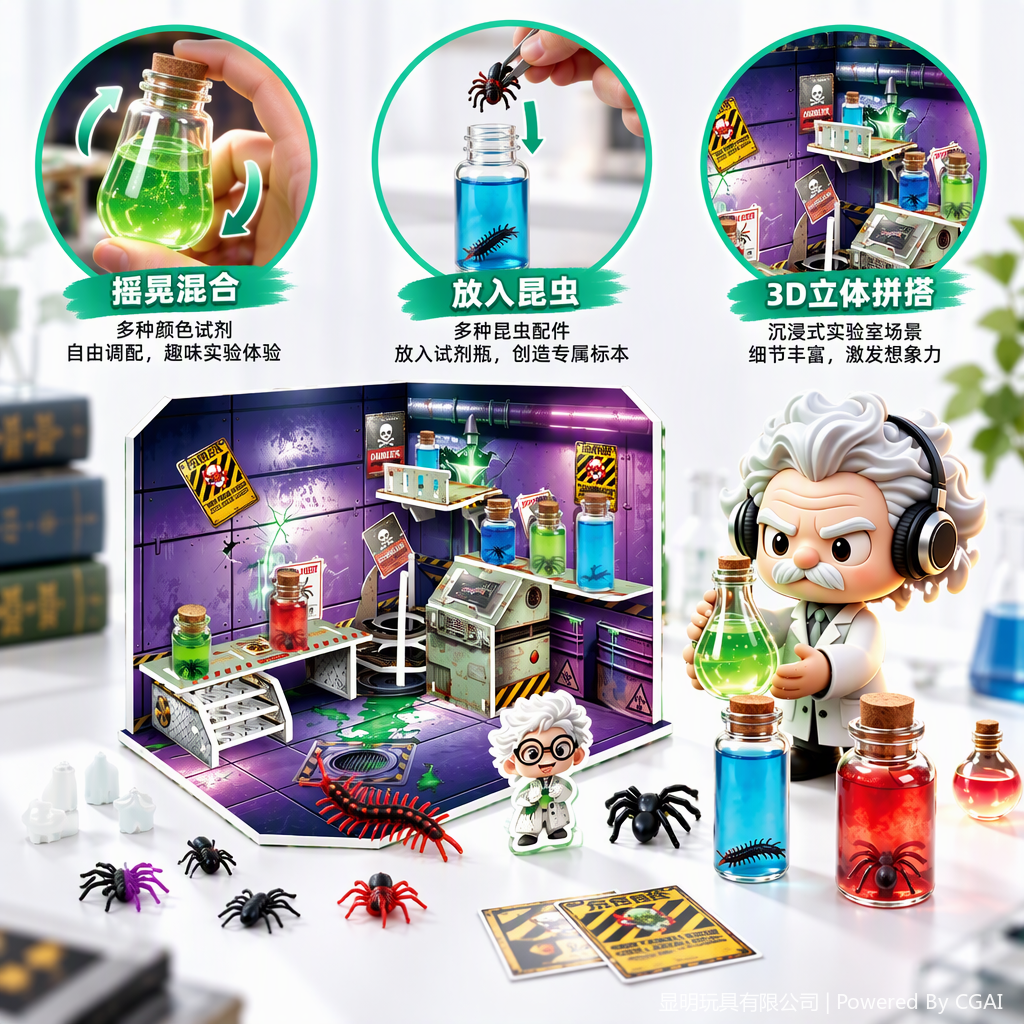 异变研究所立体拼图玩具创意拼装益智玩具儿童成人趣味拼图收藏