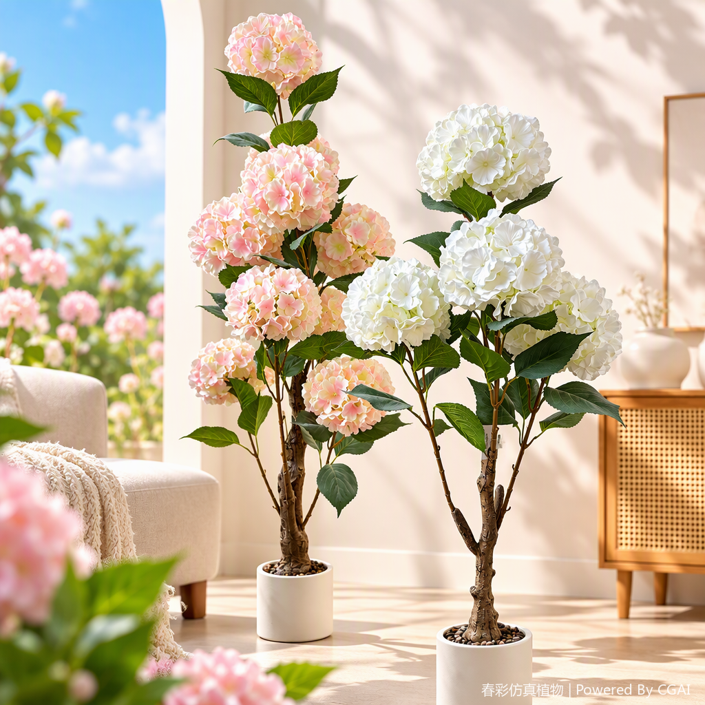 أزهار مطرزة وردية بيضاء مزخرفة بزهور مزيفة Specification image