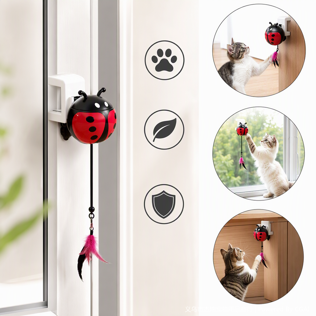 Ladybug toys, fun and educational cat toys to amuse cats