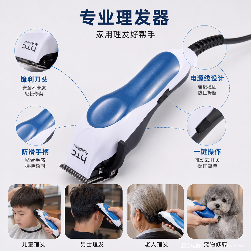 进口电器理发器多功能家庭理发器专业剃发器成人儿童适用高效静音款