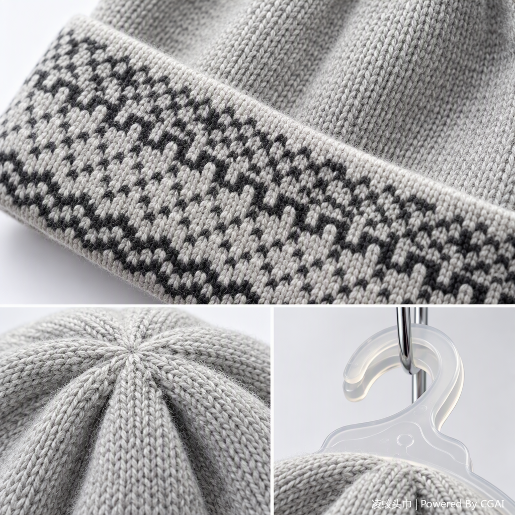 Fashionable and versatile knitted hat, warm and casual in winter. Grey knitted hat, a trendy style suitable for both men and women Application Scenario