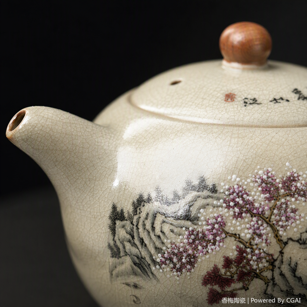 手工陶瓷茶壶家用泡茶器具简洁耐热适合日常茶艺品味