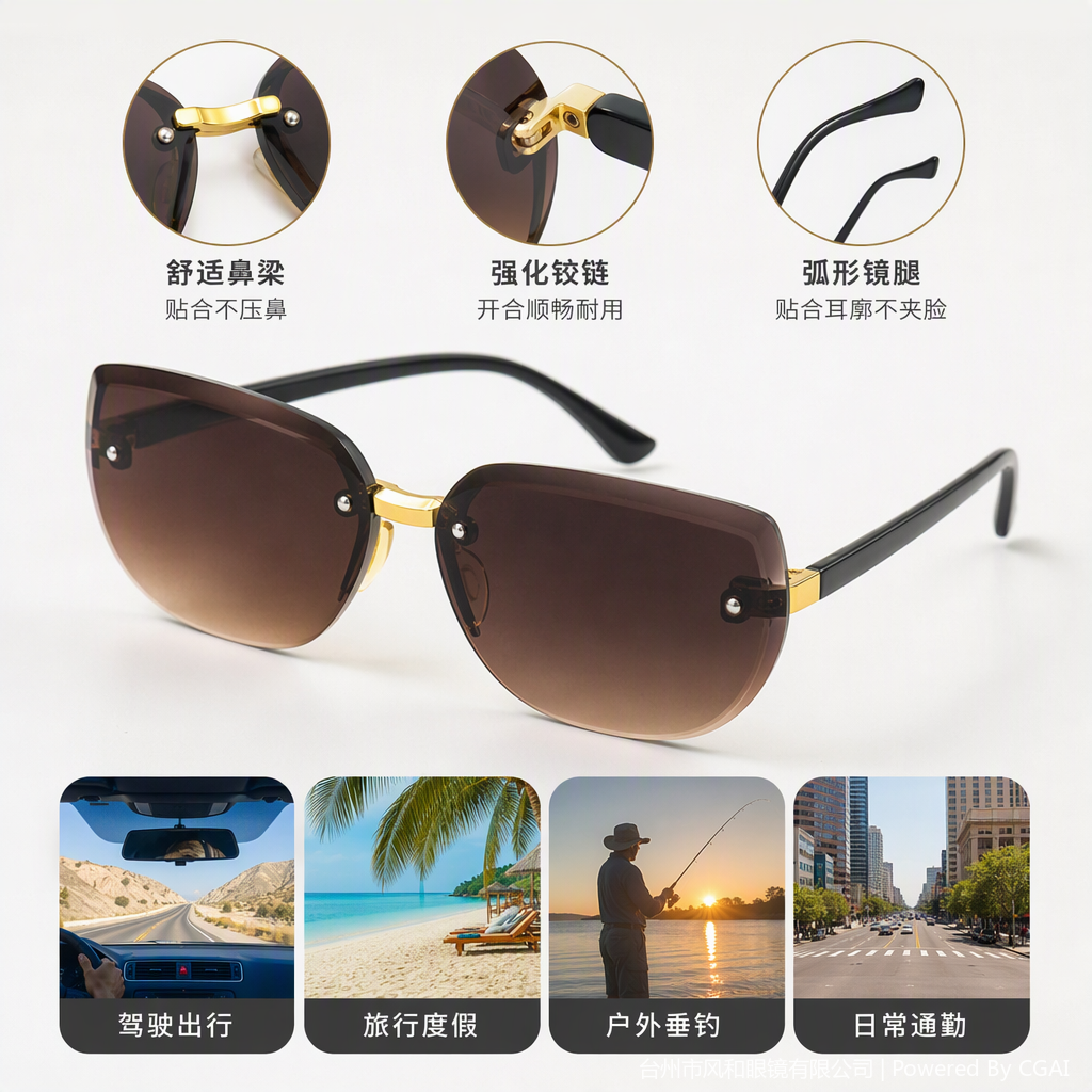 Moda gafas de sol polarizadas hombres y mujeres tendencia gafas de sol anti-uv conducción gafas de sol antideslumbrante estilo casual Item Picture