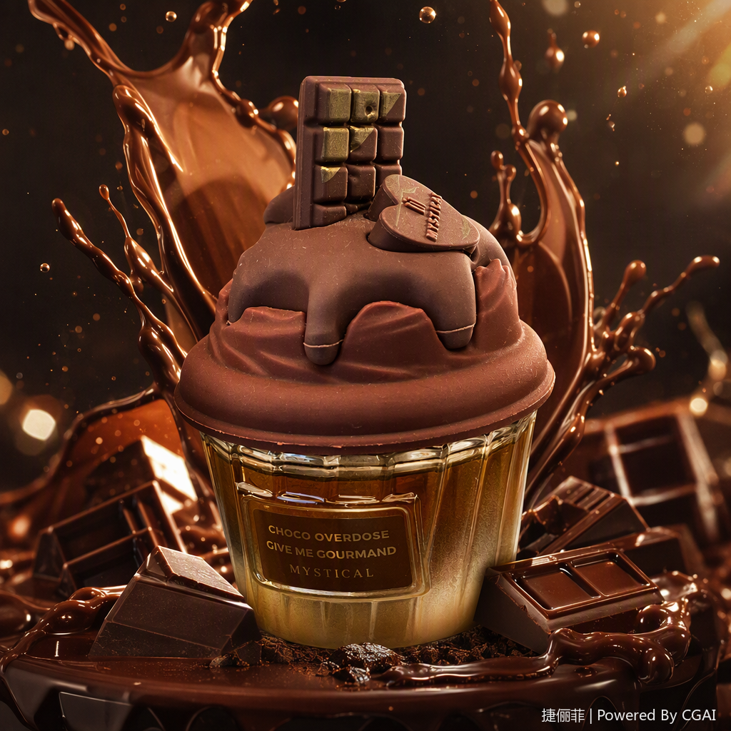 زجاجة شوكولاتة المصنوعة من الشيكولاتة، عطر المعطر المبدع، وغرفة العطر التي تحتوي على هدايا خفيفة دائمة Specification image