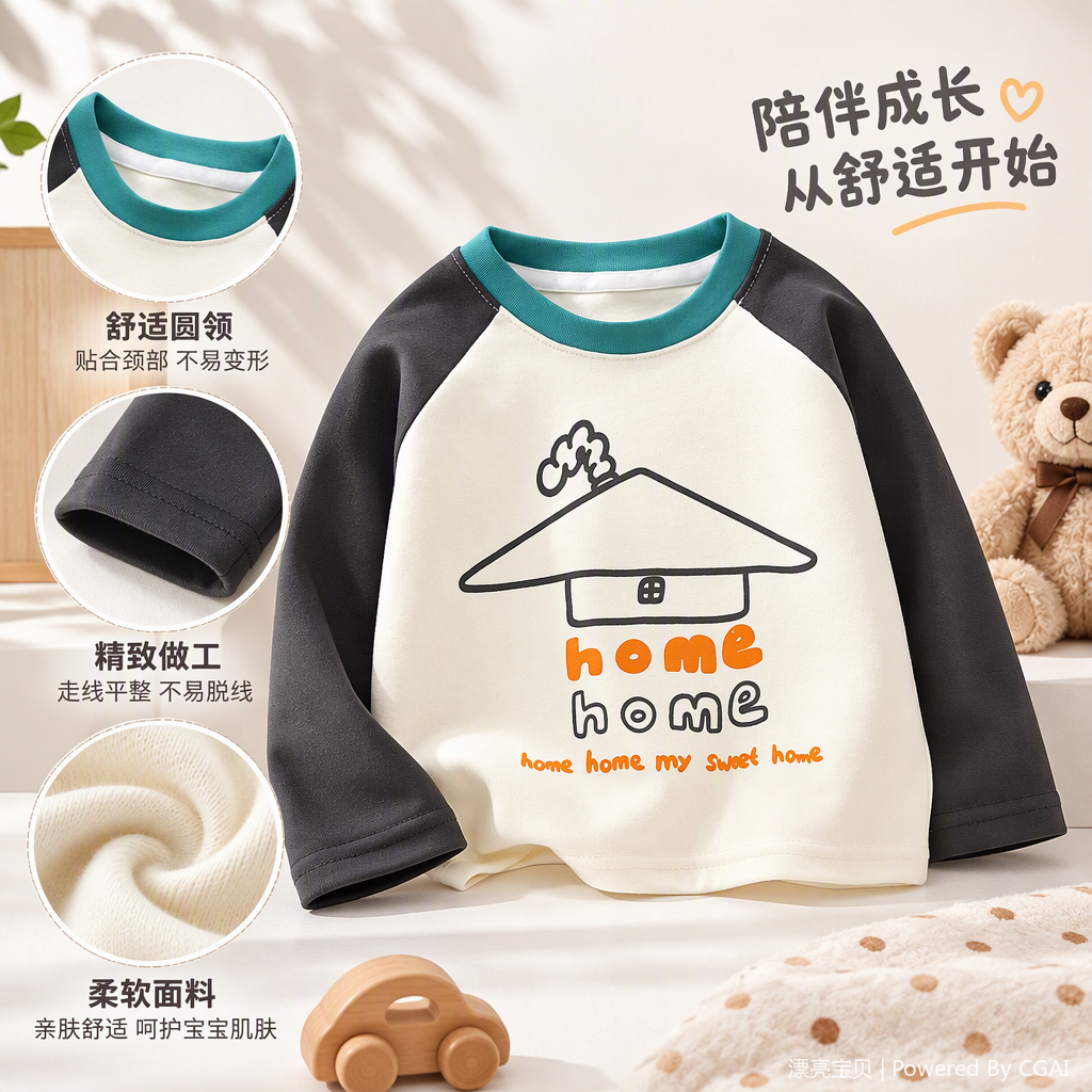 Children's pure cotton cartoon printed short-sleeved T-shirt, new spring and summer style baby children's clothing, casual and versatile children's top Children's pure cotton cartoon printed short-sleeved T-shirt, new spring and summer style baby children's clothing, casual and versatile children's top