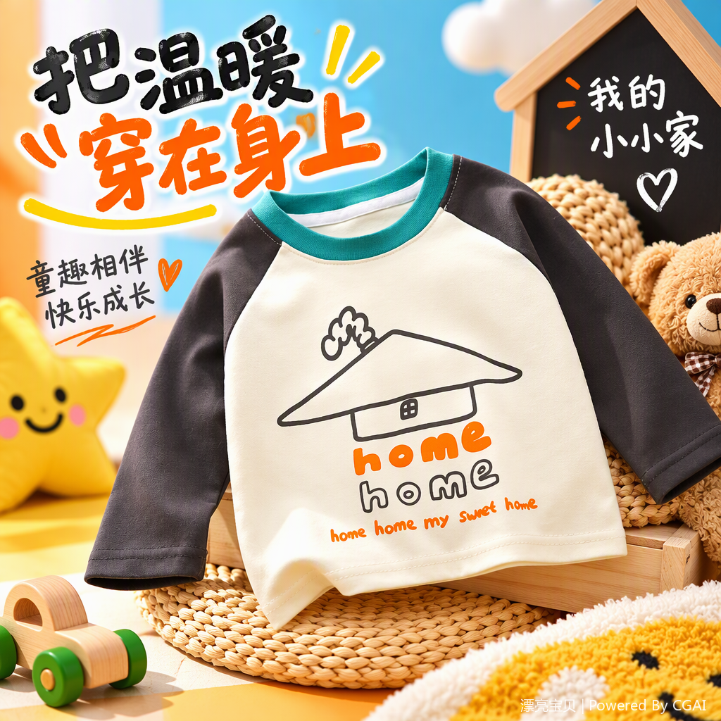 Children's pure cotton cartoon printed short-sleeved T-shirt, new spring and summer style baby children's clothing, casual and versatile children's top Item Picture