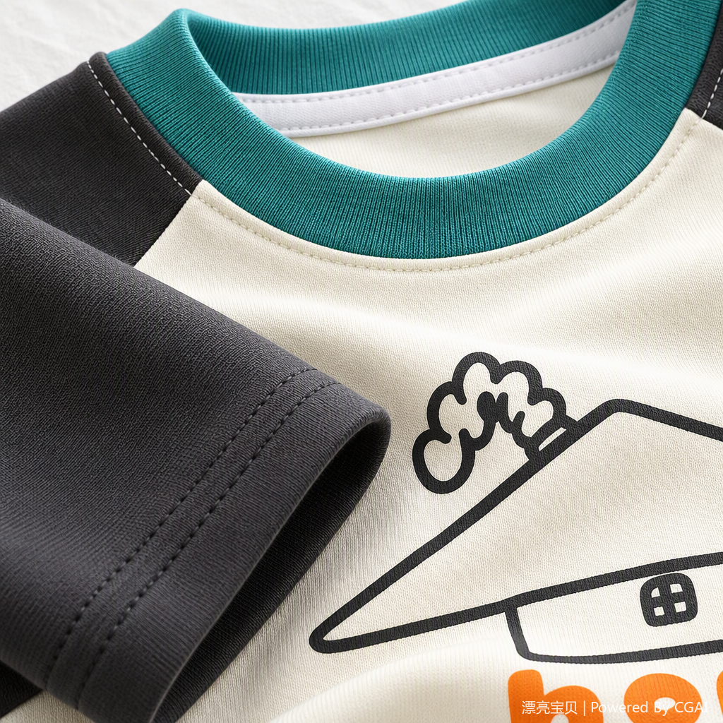 Children's pure cotton cartoon printed short-sleeved T-shirt, new spring and summer style baby children's clothing, casual and versatile children's top Application Scenario