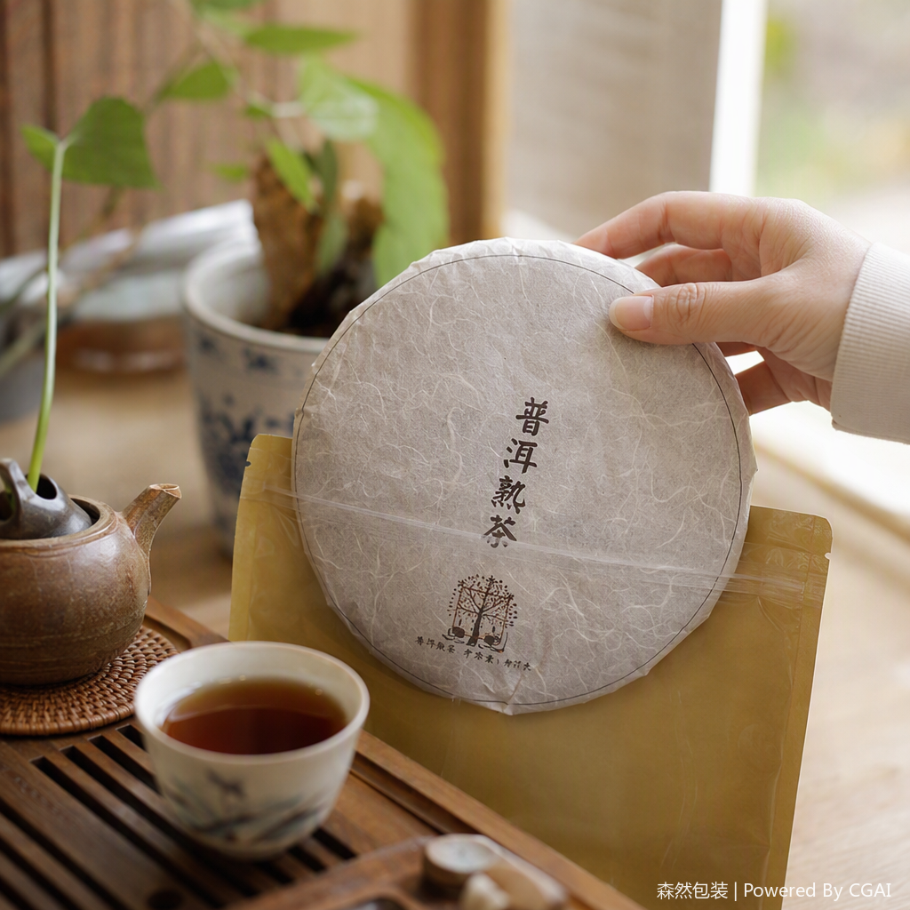 Aged ripe Pu 'er tea, rich and mellow, Yunnan Pu 'er tea gift box, healthy and nourishing tea products full image
