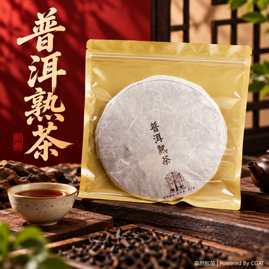 Aged ripe Pu 'er tea, rich and mellow, Yunnan Pu 'er tea gift box, healthy and nourishing tea products details Picture