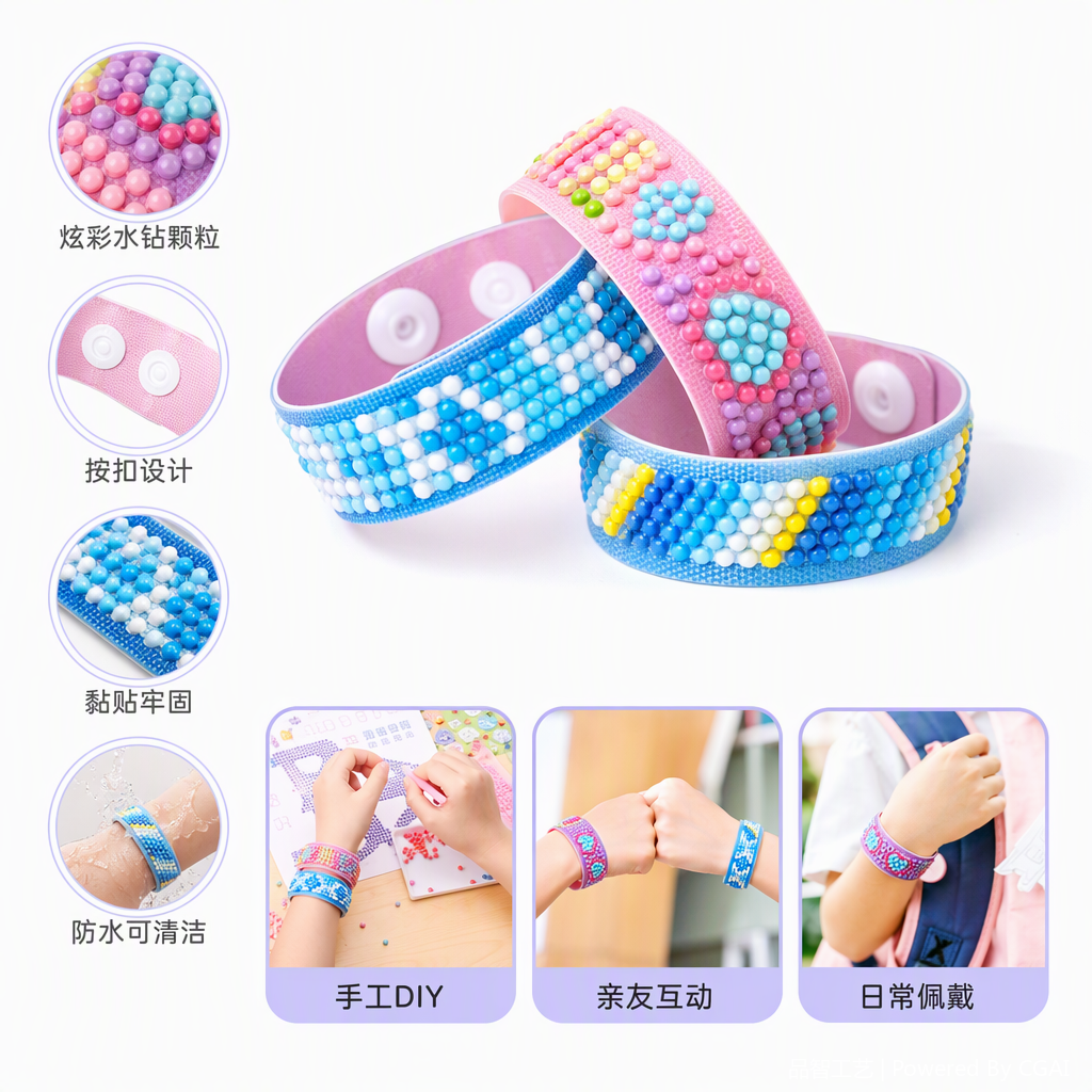 时尚手链手串女简约复古百搭手饰品手工编织多彩手链情侣款潮流搭配