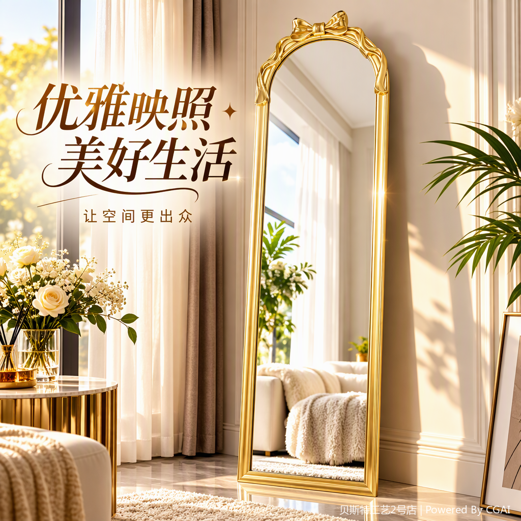 القماش الذهبي مزخرف بنظارات تشبه نظارات غرف النوم الحديثة ذات الجدران المسطحة Specification image