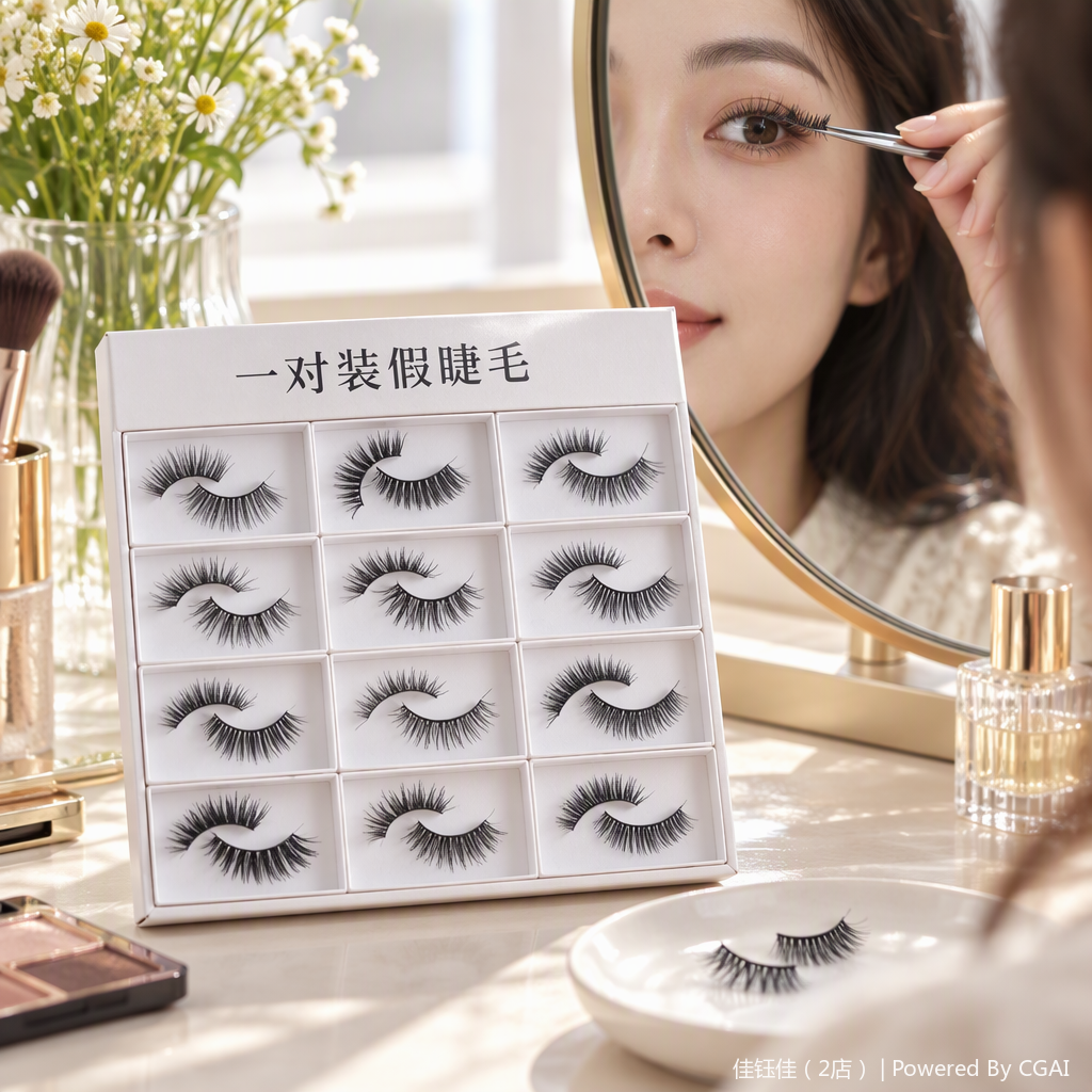 Natural and thick false eyelashes, heavy makeup, long-lasting and slender makeup, natural beauty tools, essential for dressing up