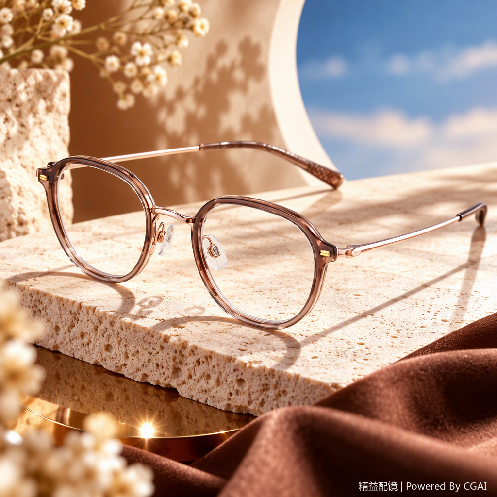 Fashionable and lightweight metal-framed glasses for both men and women, high-definition, anti-fatigue and comfortable eye care style details Picture