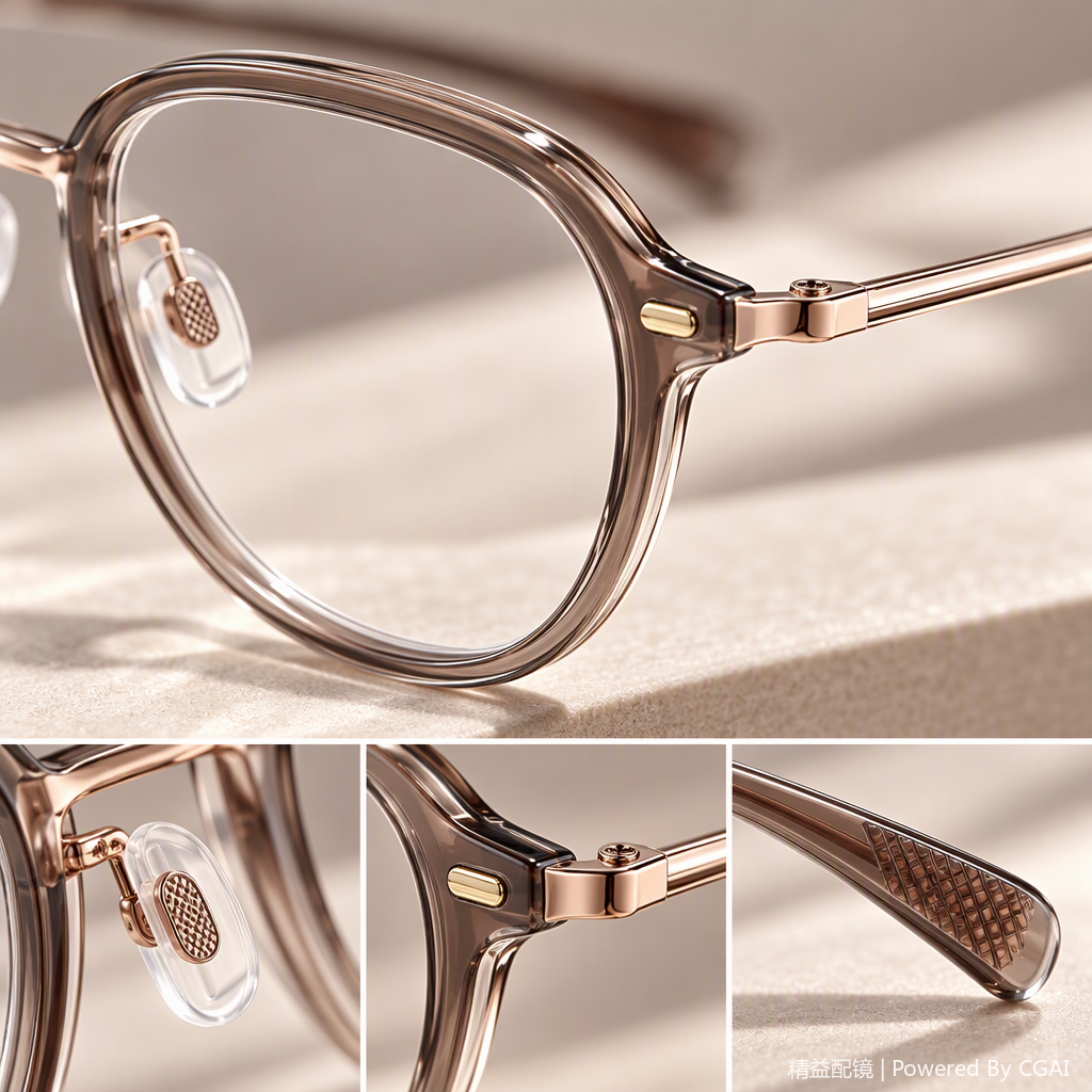 Fashionable and lightweight metal-framed glasses for both men and women, high-definition, anti-fatigue and comfortable eye care style Application Scenario