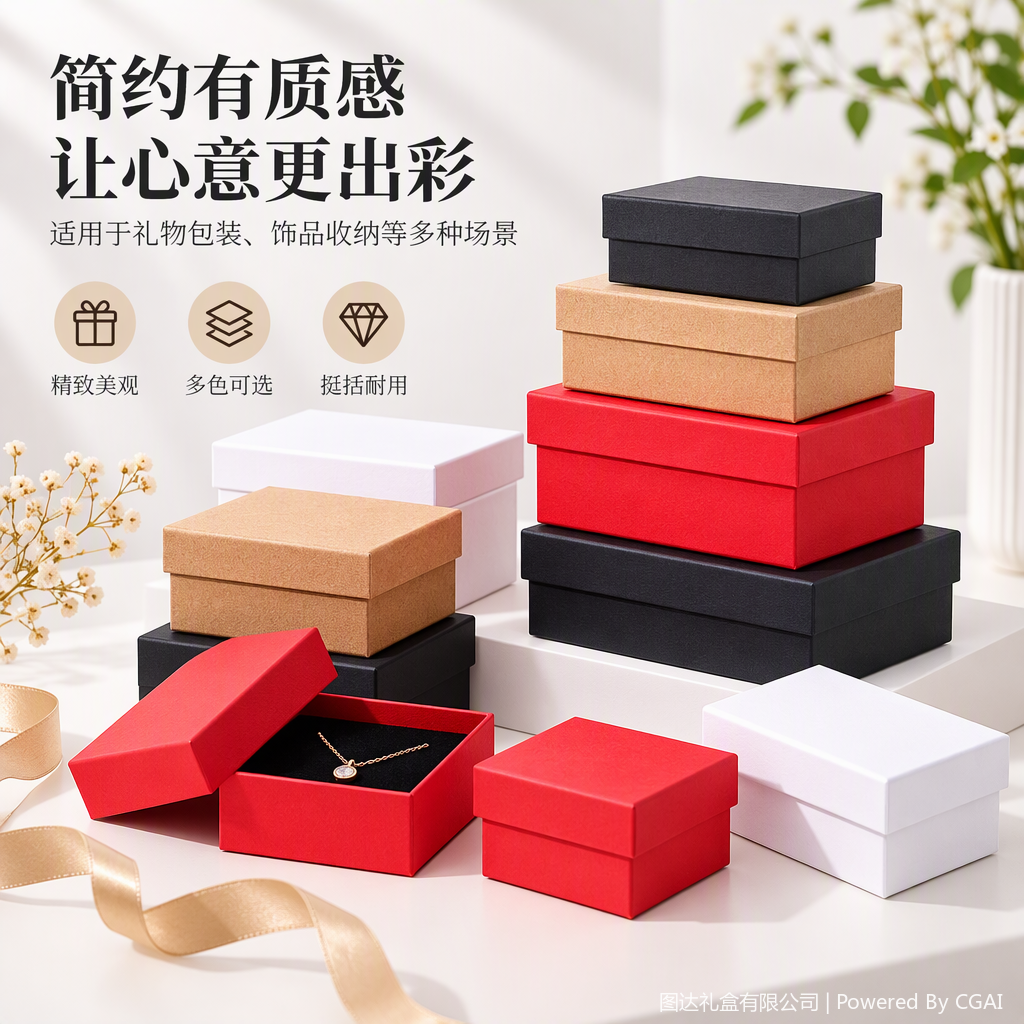 高端礼品包装盒手提礼盒定制创意包装设计日用包装配件礼品装饰产品图