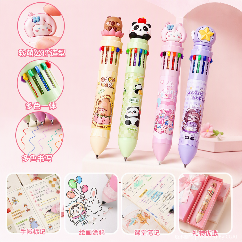 Multi-functional office cultural note-taking pen, student business signature pen, office supplies, writing tools