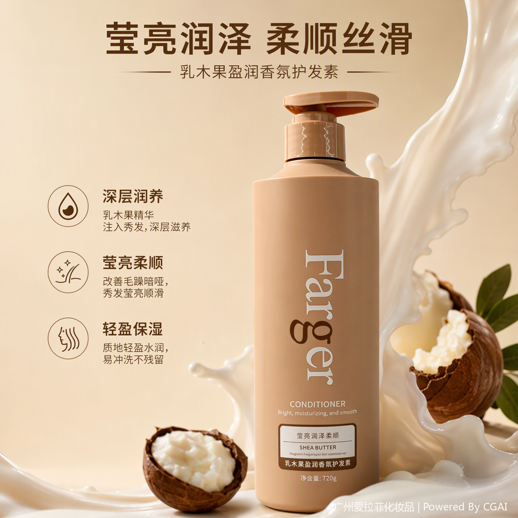Conditioner for Frizzy, Moisturized, and Flowing Hair 