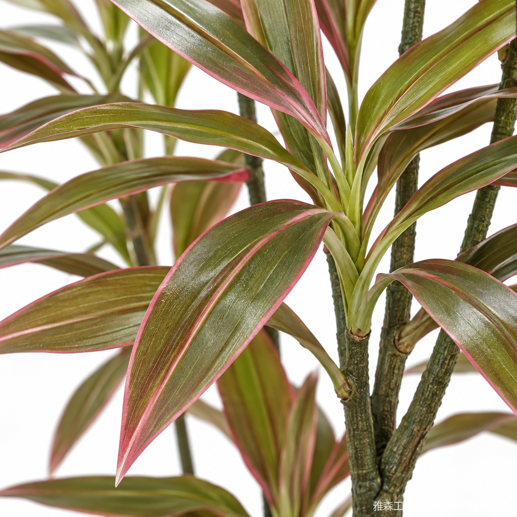 Simulación de plantas de visualización de hojas verde y rojo entre hojas decorativas piezas de decoración interior sala de estar balcón verde plantado decoración Application Scenario