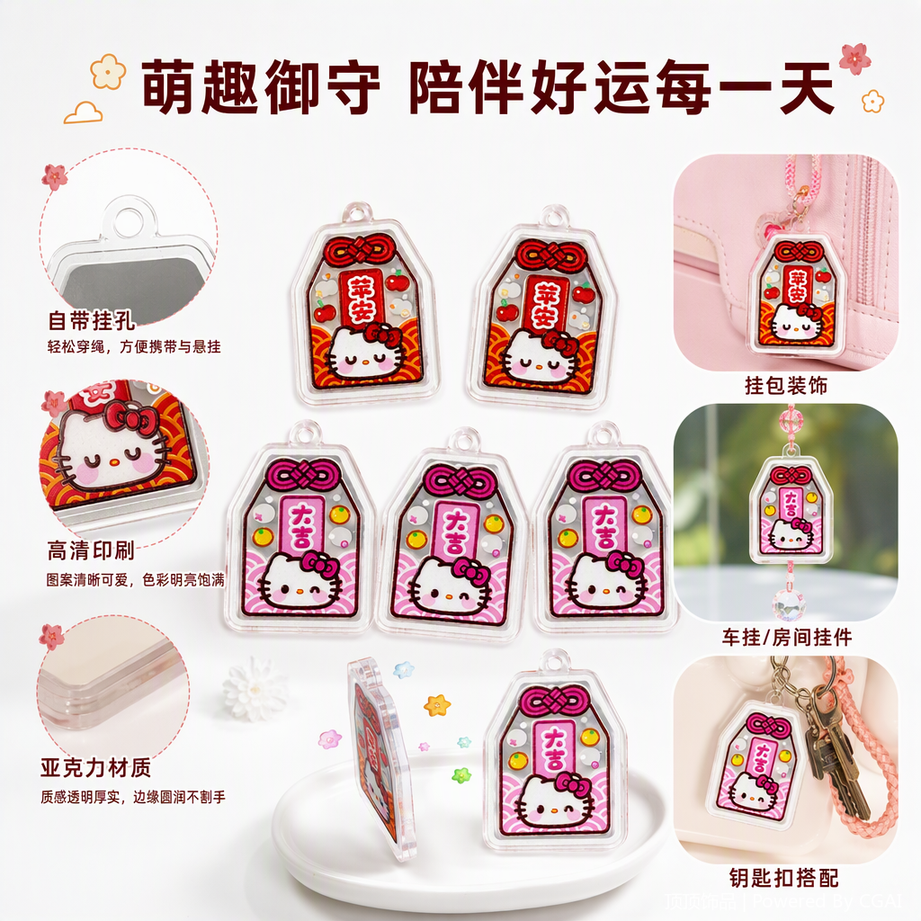 Hello Kitty可爱御守挂饰吉祥物挂件儿童成人通用节日礼物饰品
