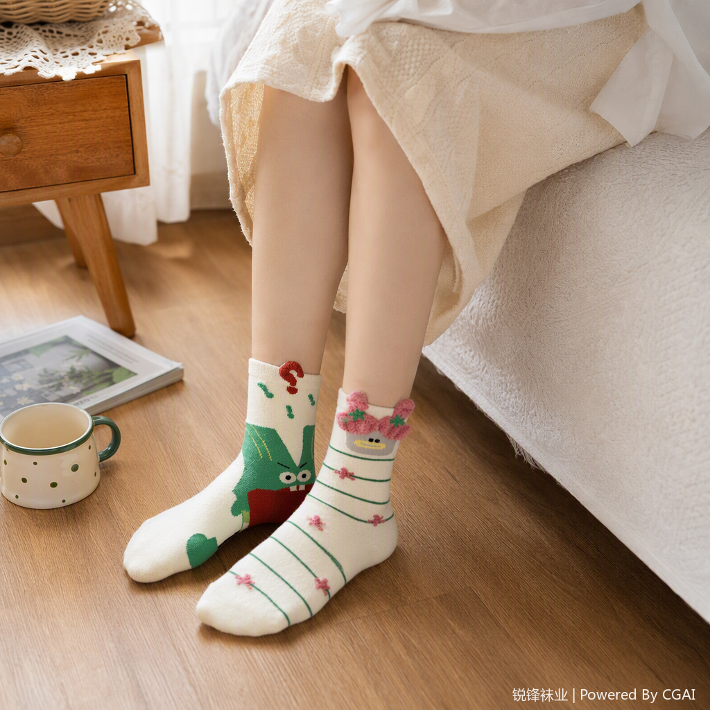 Five pairs of cute cartoon pattern socks for children, boys and girls, sporty and casual pure cotton spring and summer style, trendy and versatile set details Picture