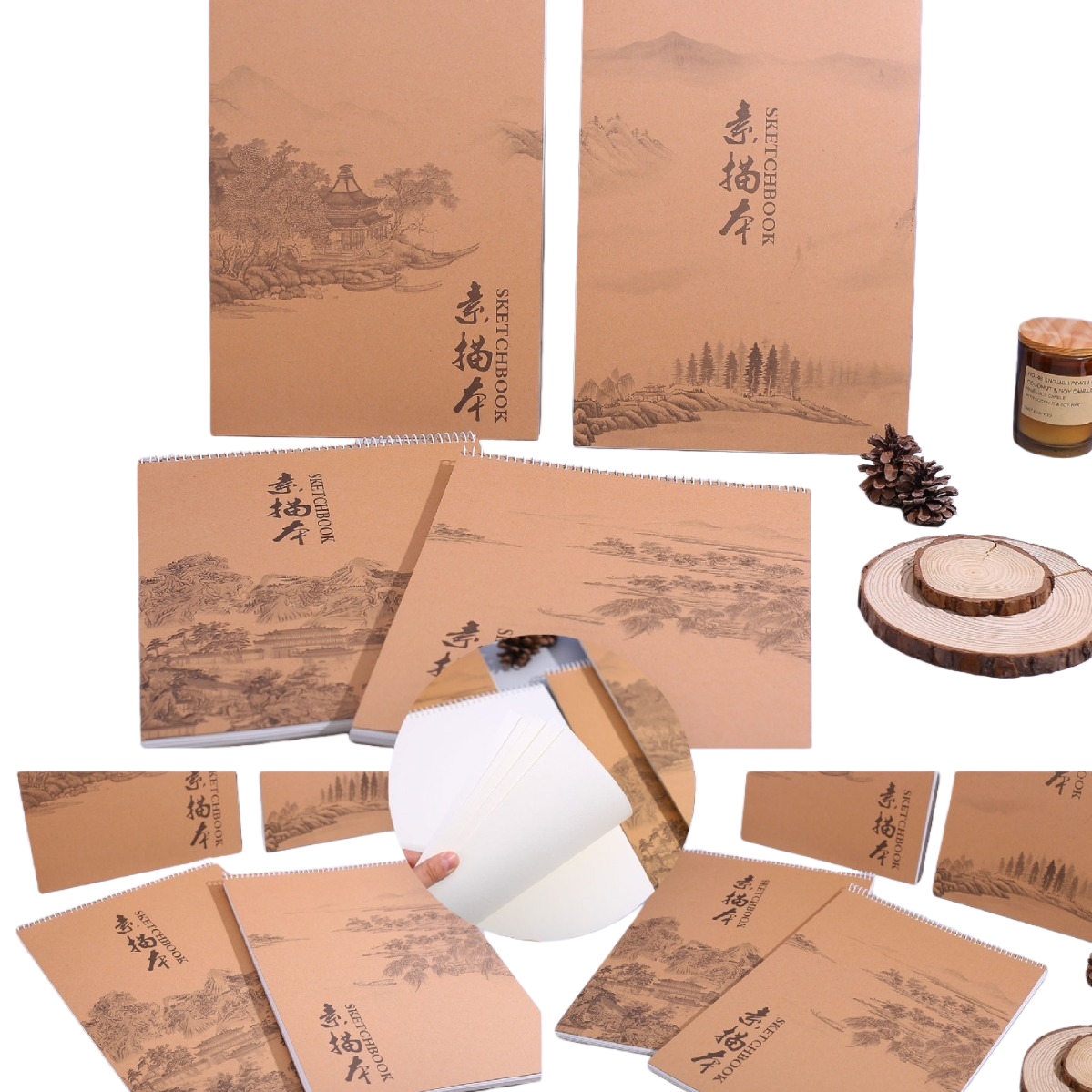 Professional sketching practice book, hand-drawn quick sketch book, student drawing paper, A4-sized sketching paper notebook