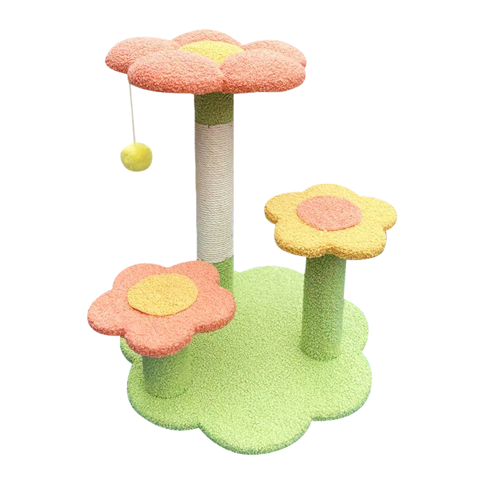 Three-color garden jumping platform, fun cat toys, cat teaser sticks, cat scratchers, pet supplies, cat entertainment supplies