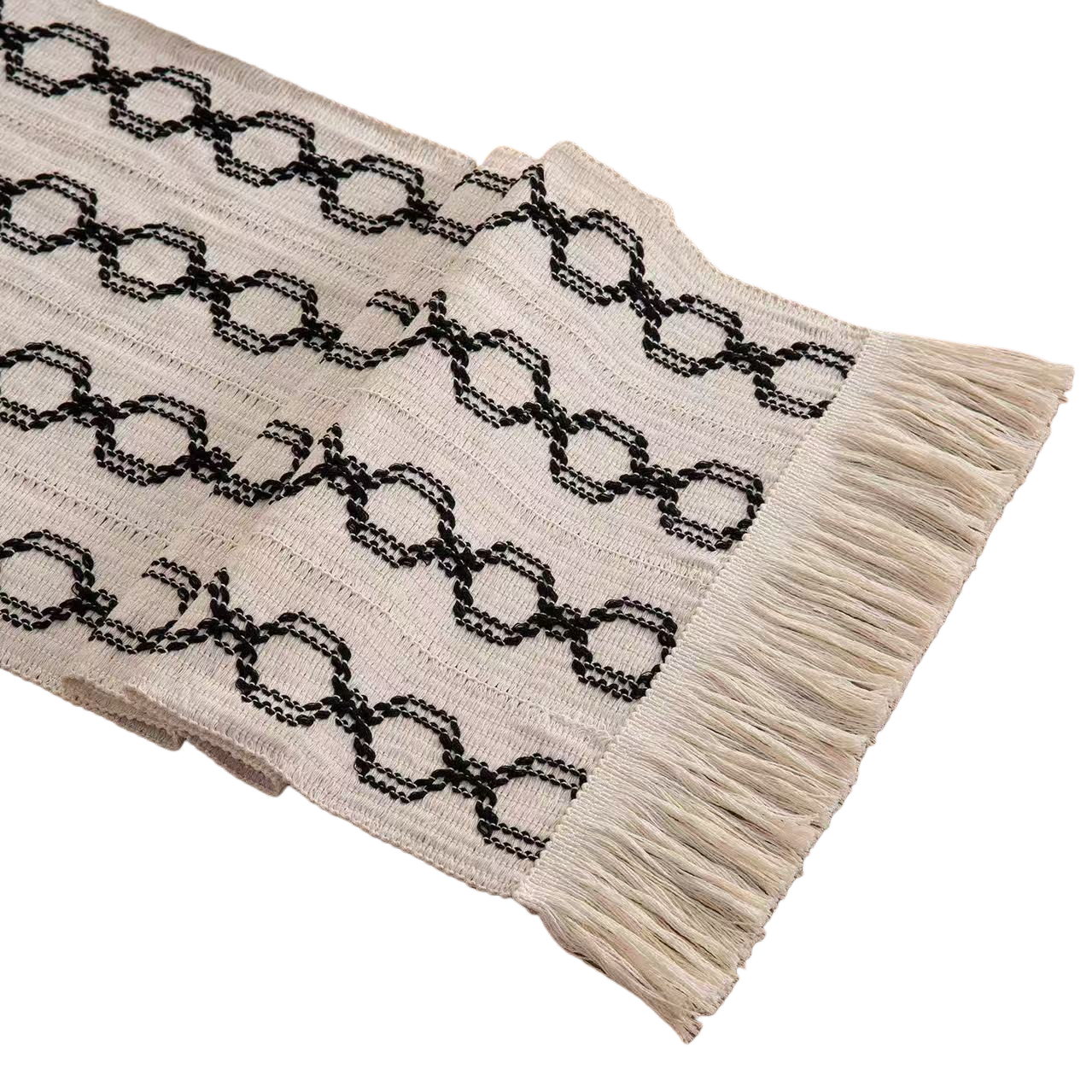 Bandera de mesa venta directa de fábrica bandera de mesa moderna blanco y negro con borlas geométricas porcelana cristal pintura decorativa musulmana marco de foto pintura colgante de bienvenida decoración combinada Item Picture