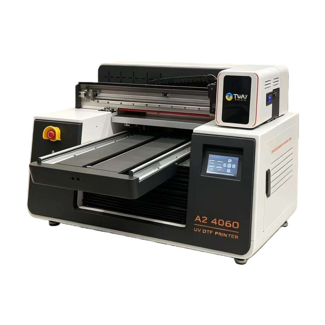 4060 A2 Crystal label UV printer, industrial-grade inkjet UV DTF transfer machine, curved surface transfer