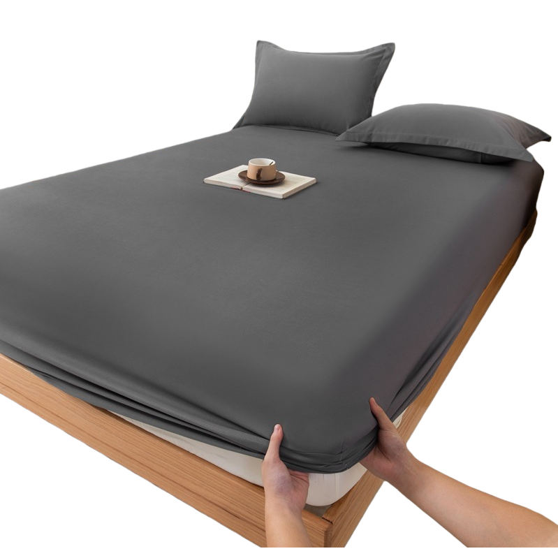 Thick grey bed cover, anti-slip mattress cover, simple and durable bedding, bed linens, bed cover, mattress protection cover pic 6