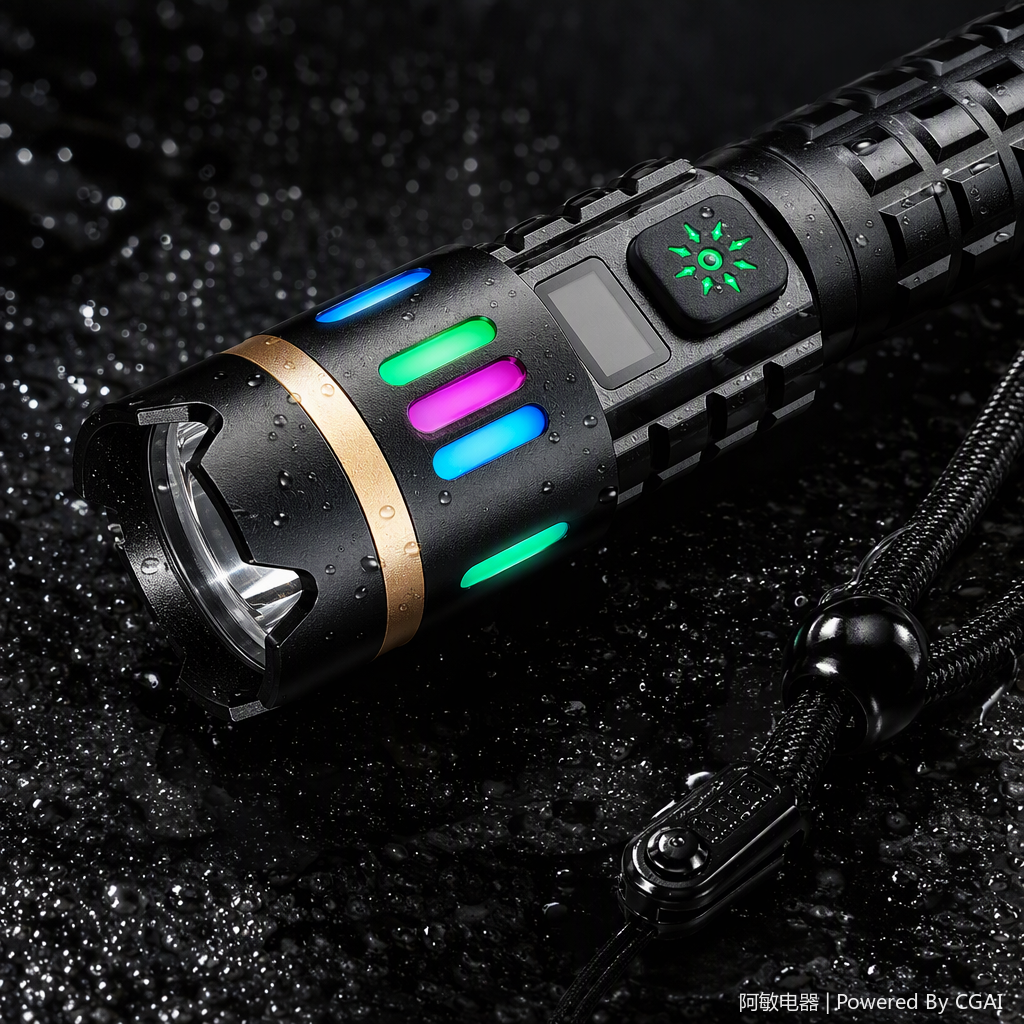 Multifuncional luz brillante linterna portátil impermeable al aire libre camping luz de emergencia luz recargable luz brillante luz de mano Item Picture