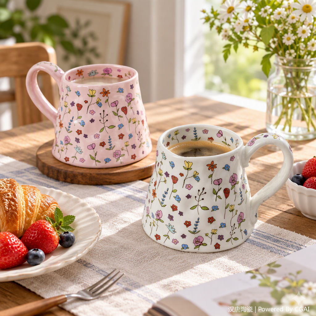 Фирменная керамическая марка, домашний кофе, молочный стакан, краткий презент для студентов
