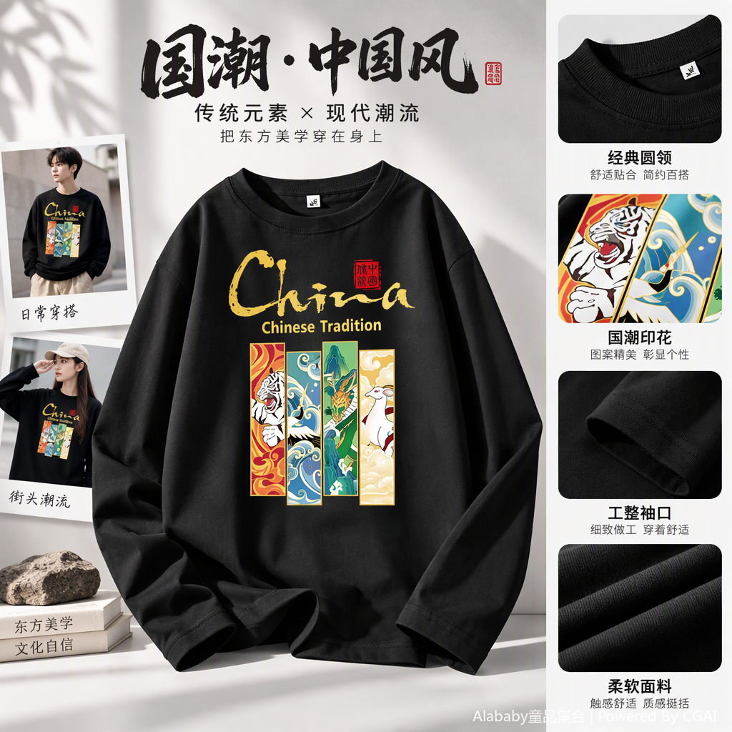 Children's spring and autumn pure cotton base layer shirt, cute long-sleeved inner layer for babies, versatile and soft, comfortable style Application Scenario